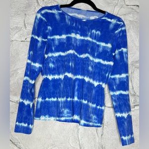 Land’s End | Women’s Smooth Blue Wave Activewear Long Sleeve Shirt, Size Small